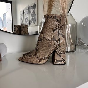 Alias Mae Ahara Bootie Snake Skin Leather Ankle